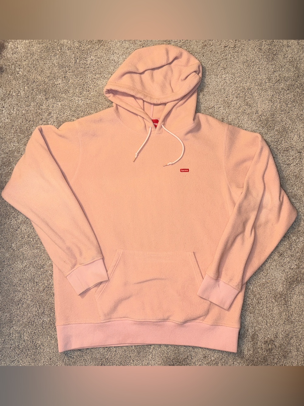 Supreme Pink Fleece Hoodie